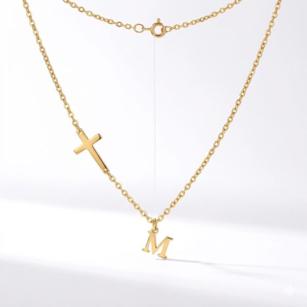 forever shine sideways cross necklace