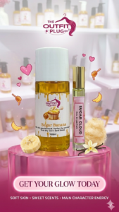 candy love scented body oil & fragrance combo 200ml combo(full size perfume)