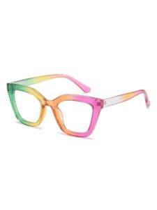 rainbow cat eye glasses