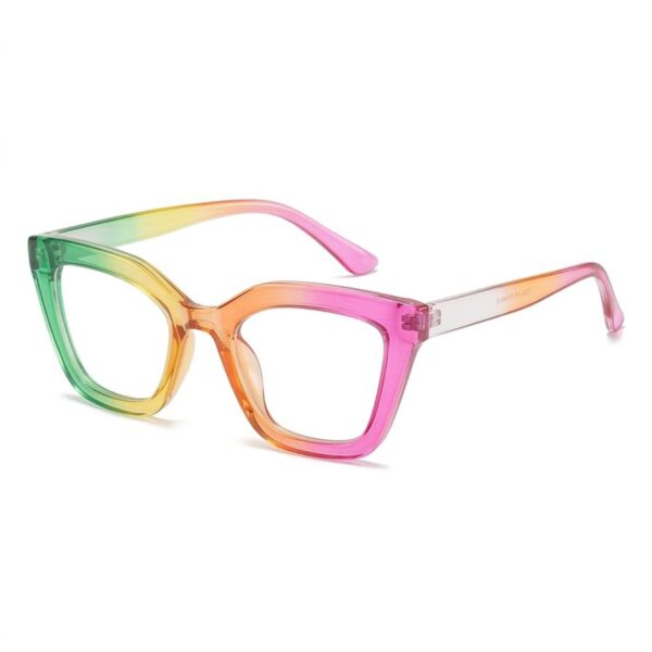 rainbow cat eye glasses