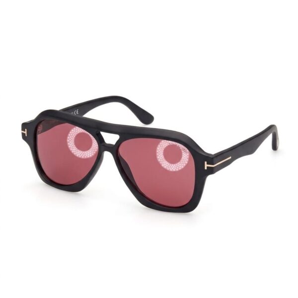 pink lens bold aviator sunglasses