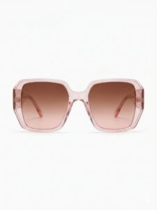 blush pink geometric sunglasses