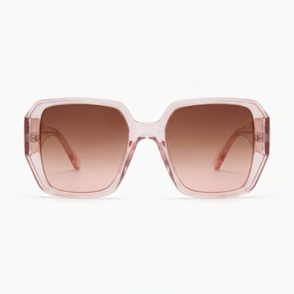 blush pink geometric sunglasses