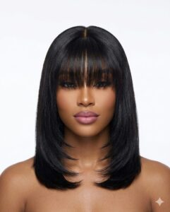 14” 300g layered fringe bob