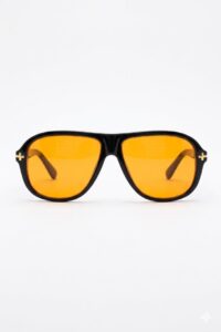 retro "amber glow" aviator sunglasses