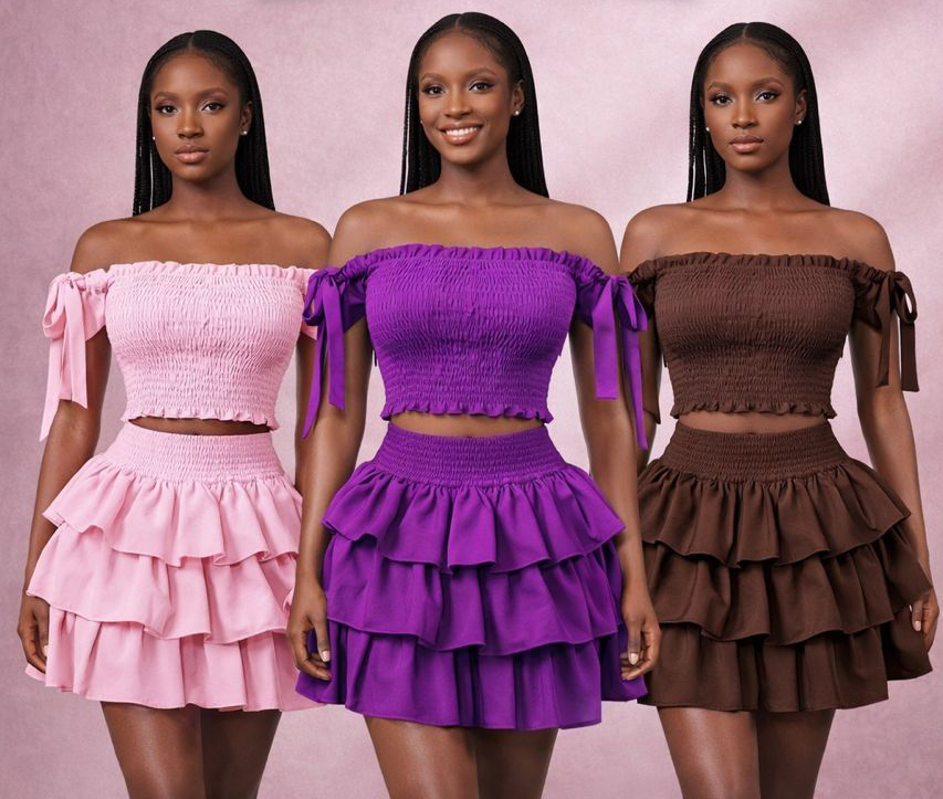 the florar ruffle two piece set the florar ruffle two piece set